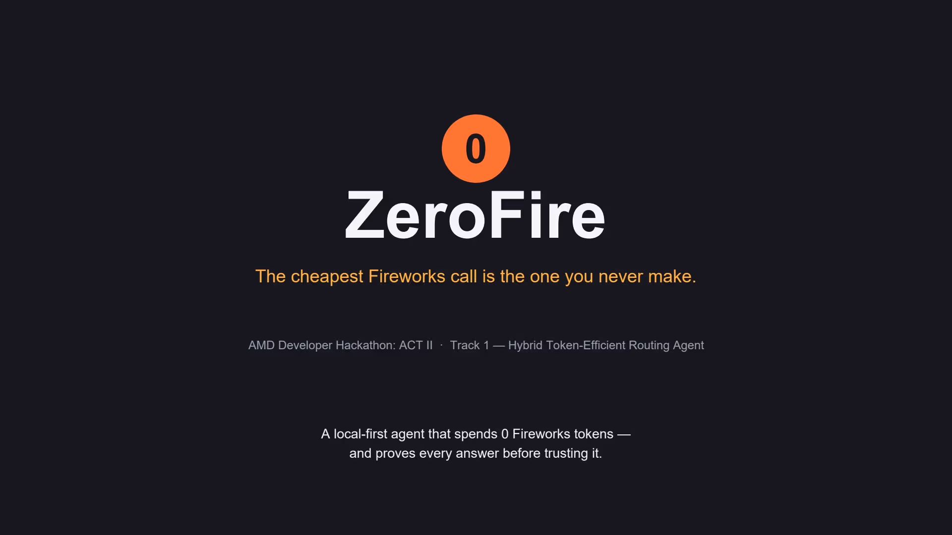 ZeroFire — Zero-Token Local-First Routing Agent 02
