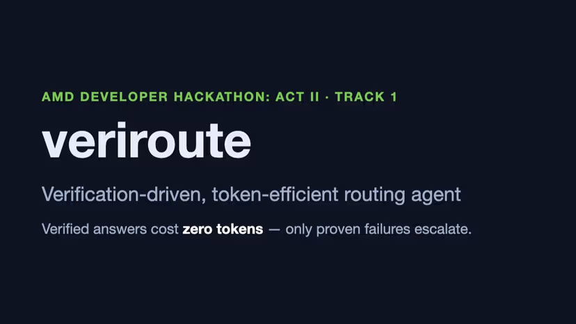Verification-Driven Token-Efficient Routing Agent