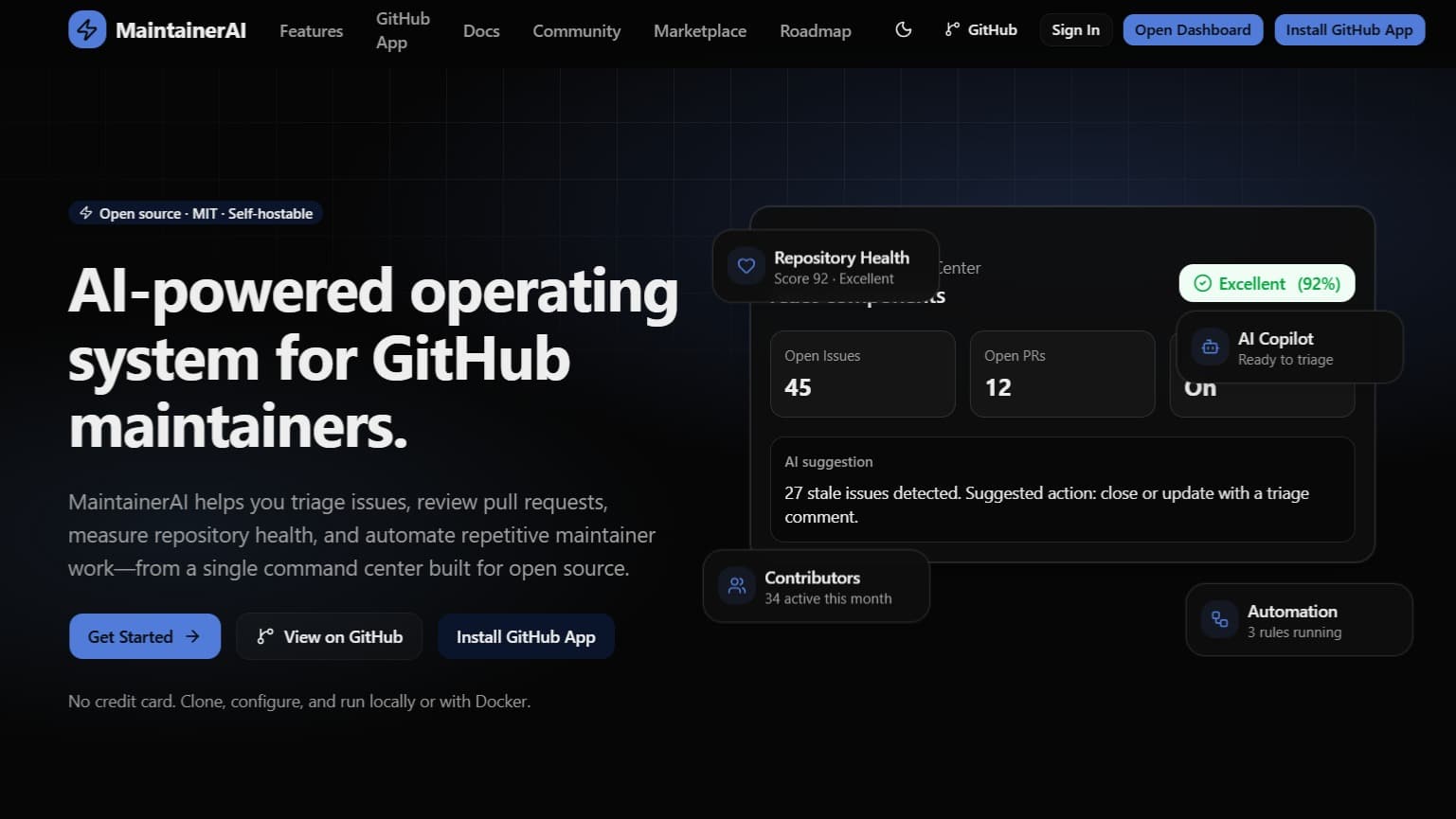 MaintainerAI: AI for GitHub Maintainers