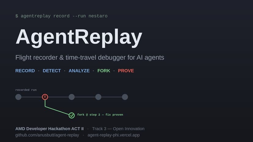 AgentReplay — time-travel debugger for AI agents