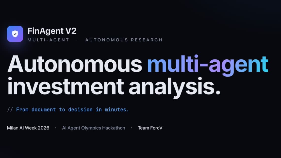 FinAgent V2 β Autonomous Multi-Agent Investment AI