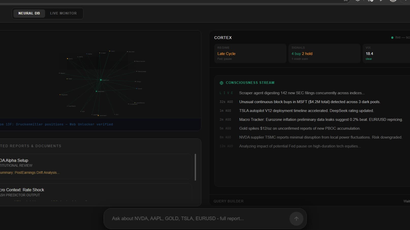 Cortex — Goldman-Grade Financial Intelligence