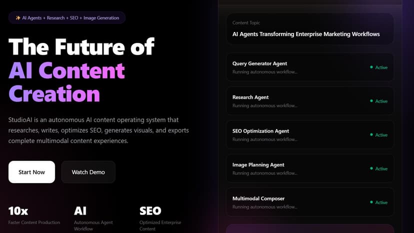 StudioAI: AI-powered enterprise marketing platform