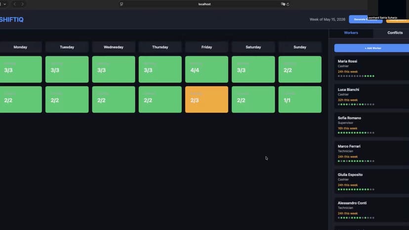 SHIFTIQ - AI-Powered Shift Scheduling Assistant