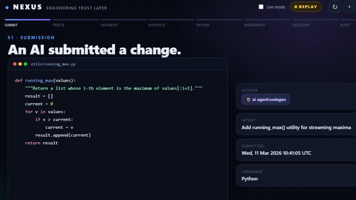 Nexus — Engineering Trust Layer