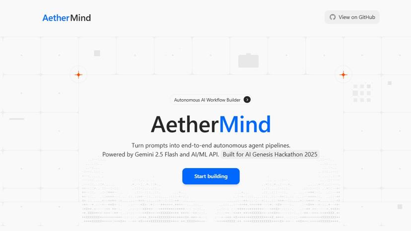 AetherMind Autonomous AI Workflow Builder