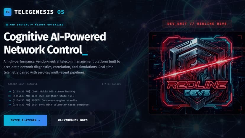 TeleGenesis OS: AMD MI300X Autonomous AI Network