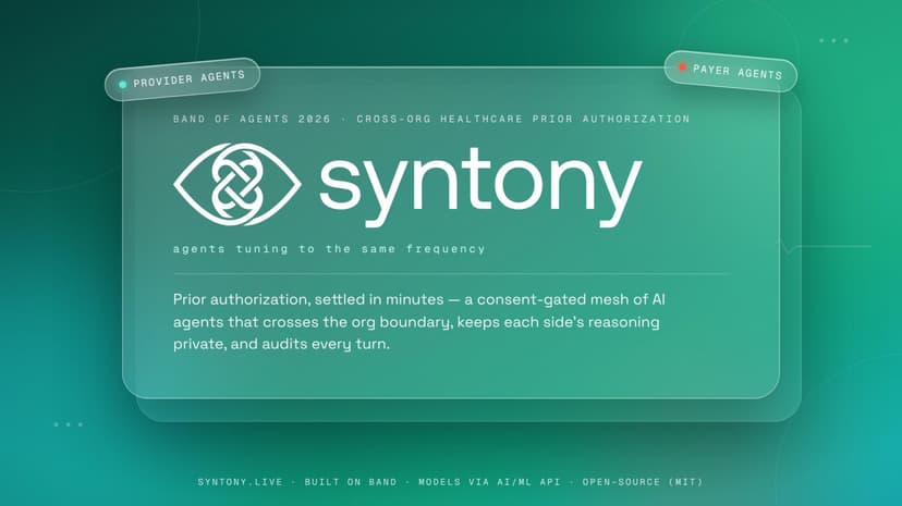Syntony — cross-org AI agent mesh for prior auth
