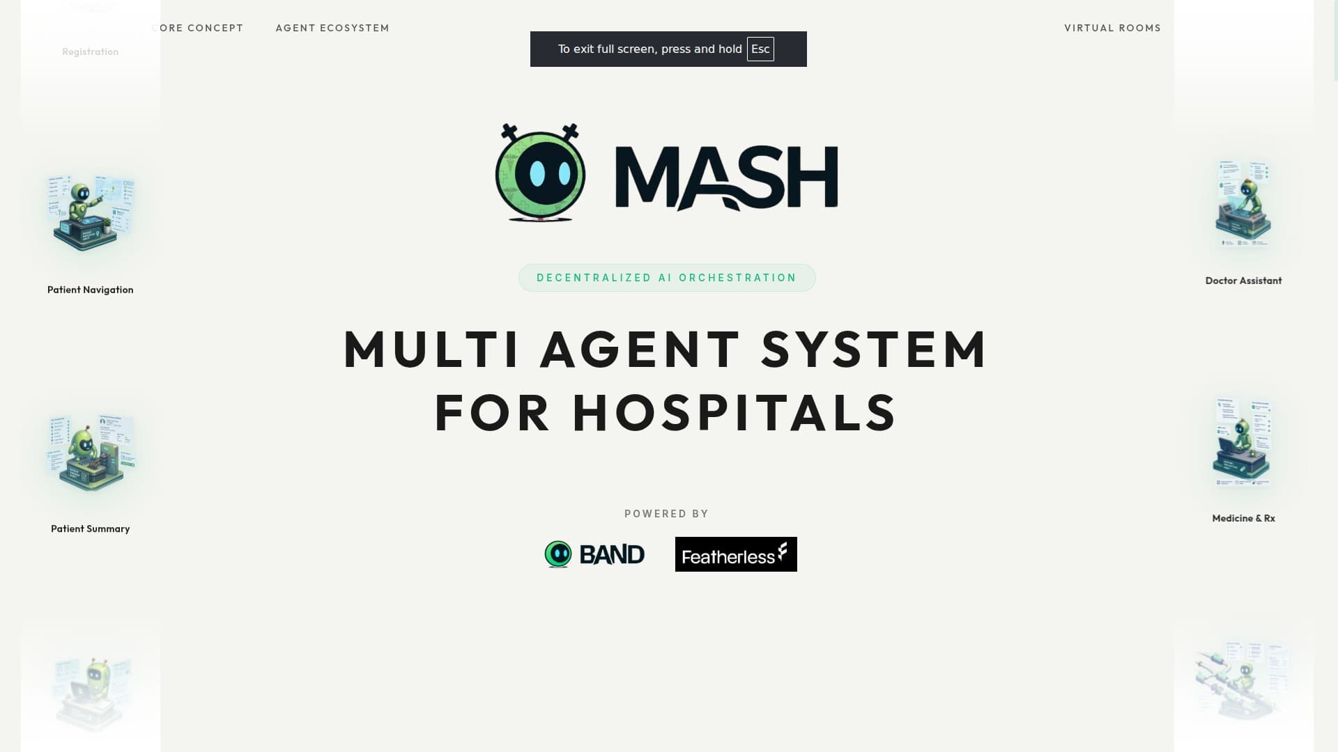 M.A.S.H: Multi Agent System for Hospitals