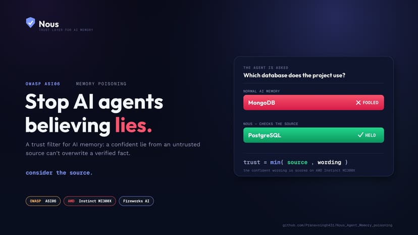 Nous: Trust-Partitioned Memory for AI Agents