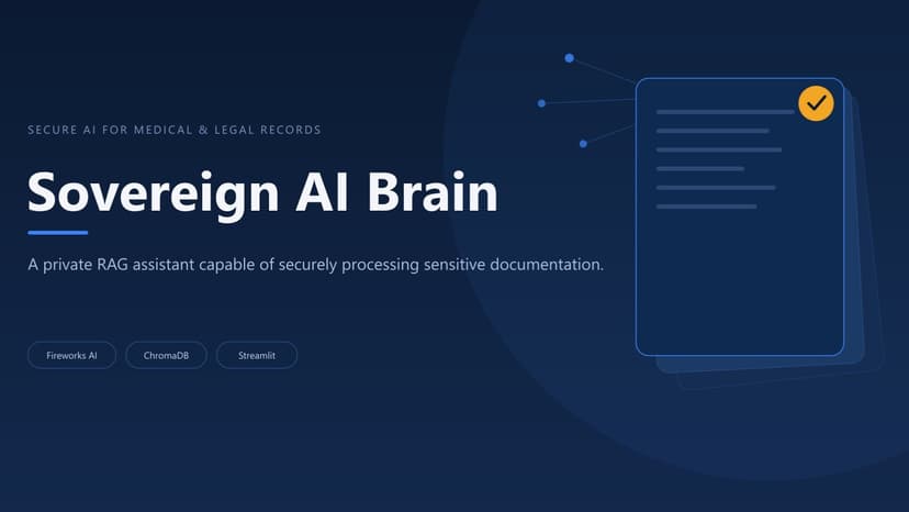 🧠 Sovereign AI — Secure RAG for Medical Records