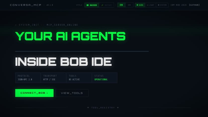 Conversa AI — IBM Bob MCP Server