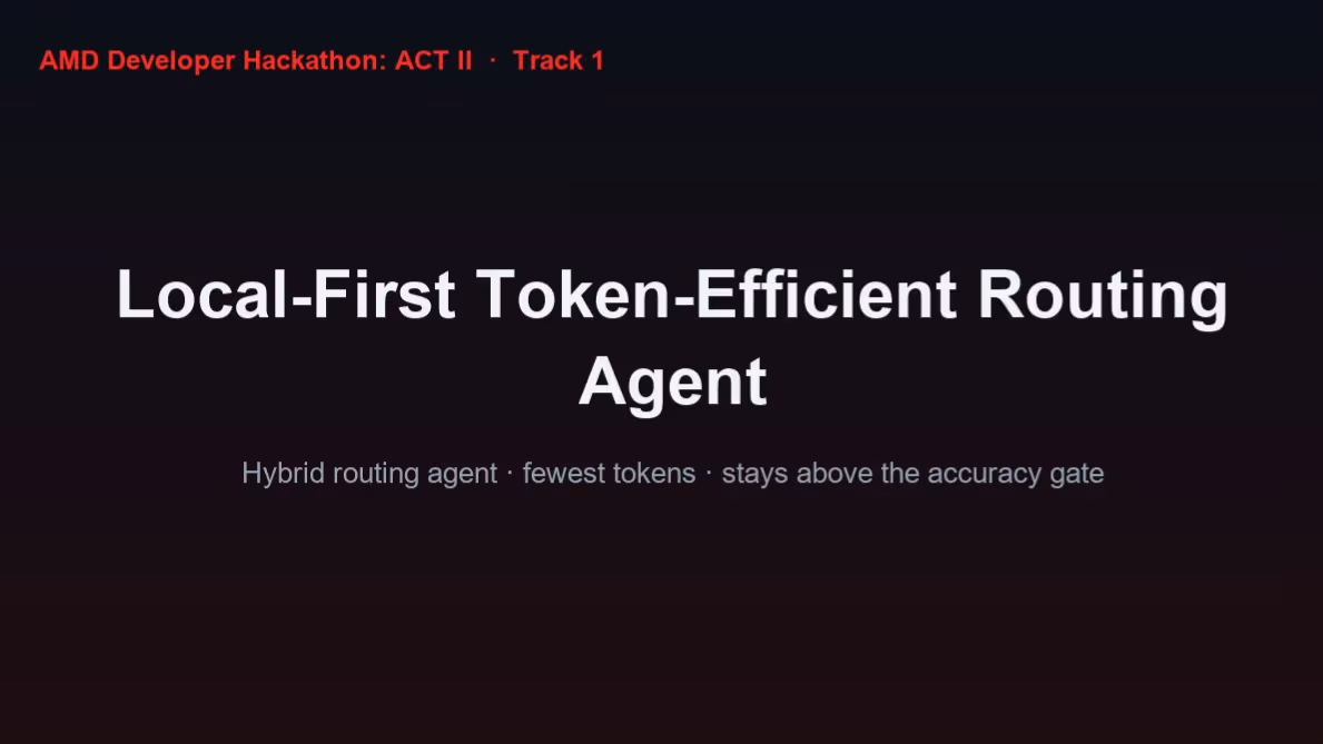 Local-First Token-Efficient Routing Agent