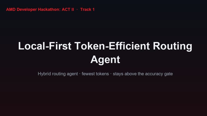 Local-First Token-Efficient Routing Agent