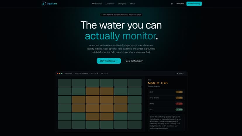 AquaLens: Autonomous Freshwater Monitoring Agent