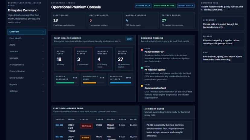 LogiSentinel: Enterprise Fleet Diagnostics AI