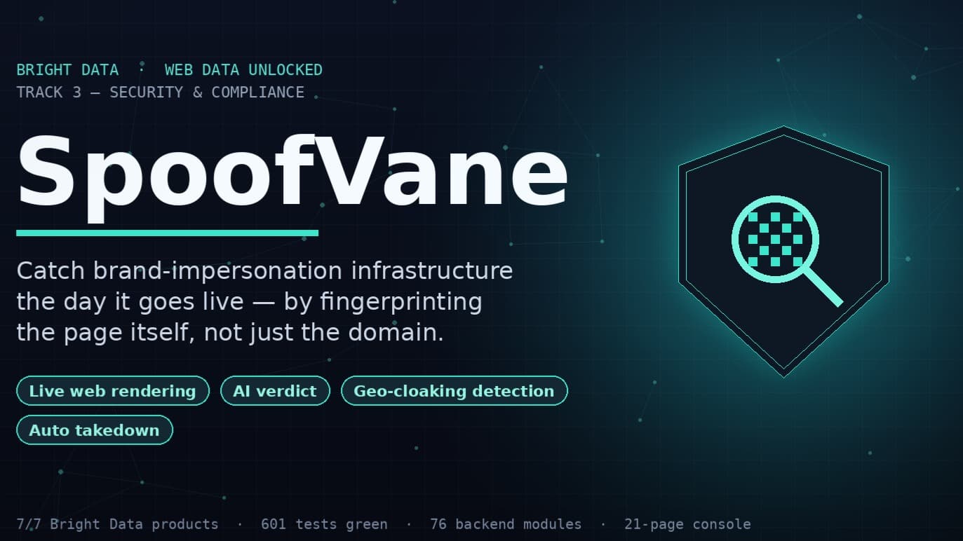 SpoofVane — AI Brand-Impersonation Defense