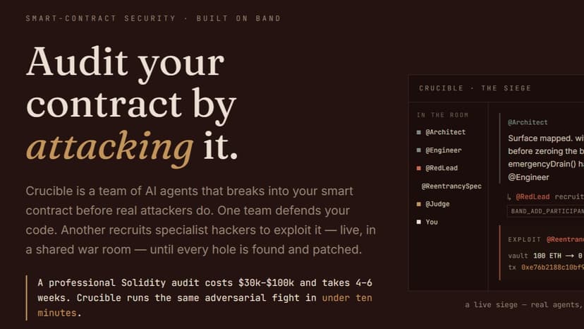 Crucible — Audit Your Contract by Attacking It