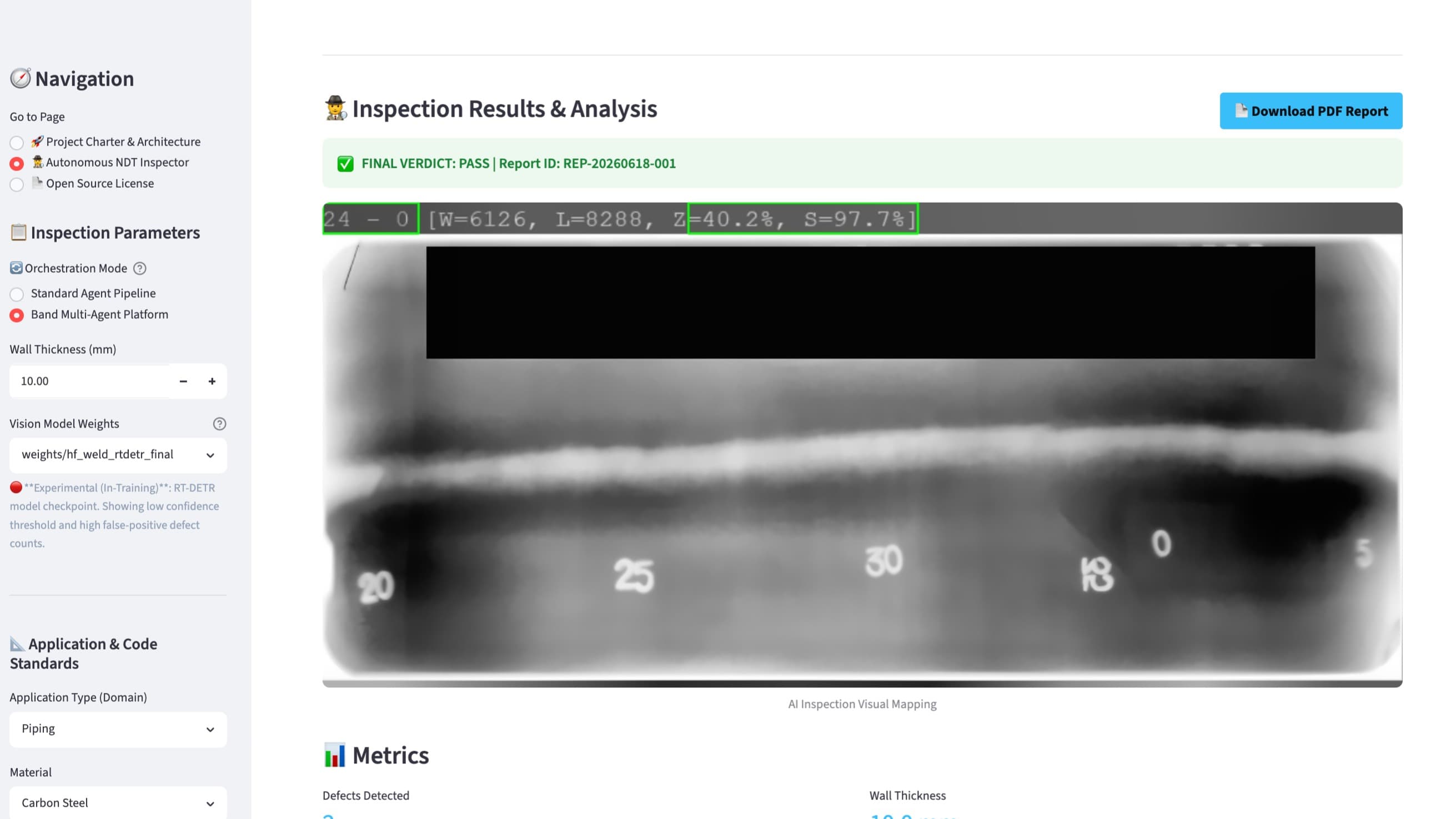 Weld AI - Autonomous Multi-Agent Radiography