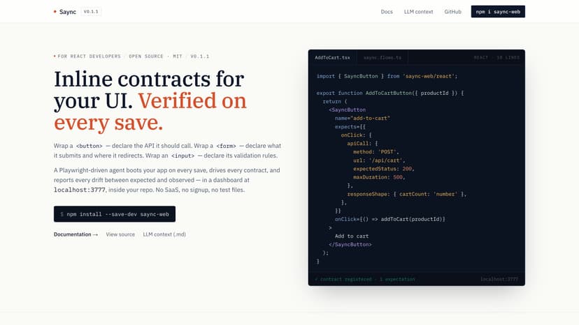 Saync β The contract layer for software