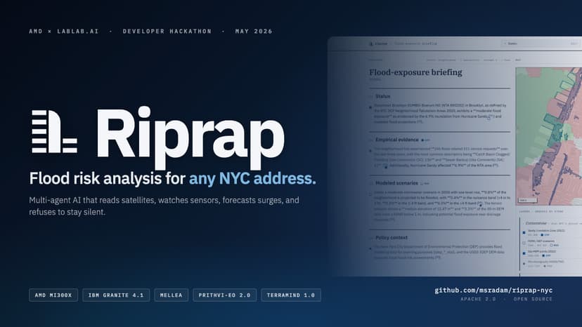 Riprap: Agentic Flood Risk Intelligence for NYC