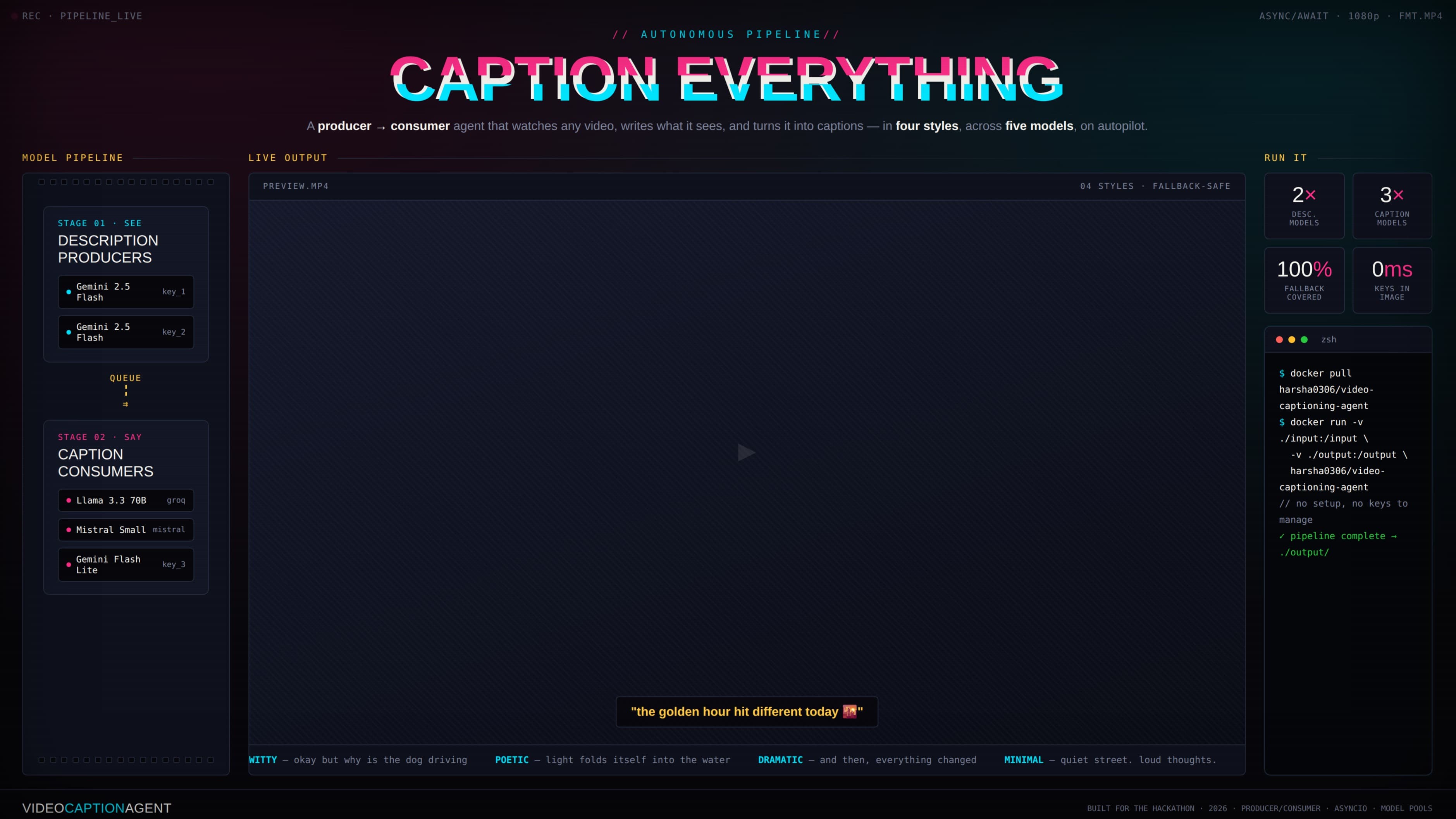 Video Captioning Agent
