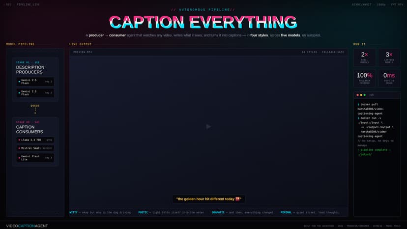 Video Captioning Agent
