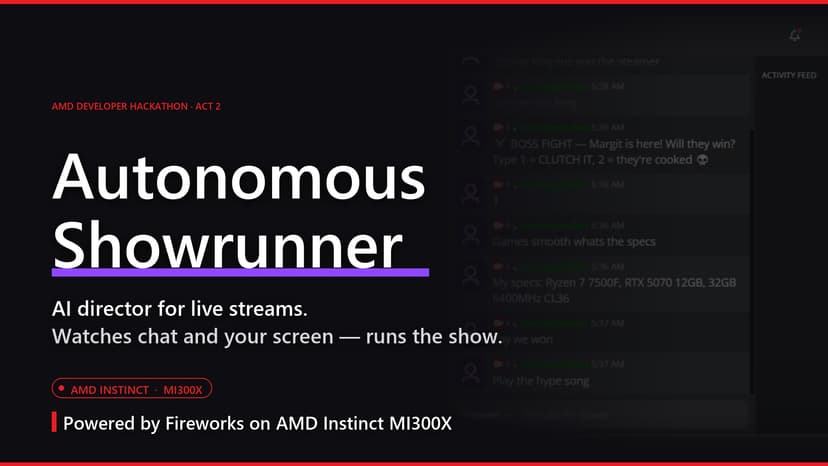 Autonomous Showrunner AI Director for Live Streams