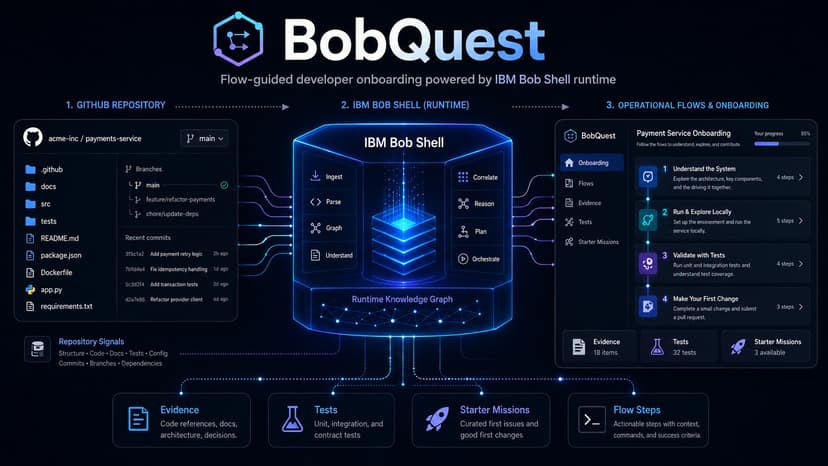BobQuest: IBM Bob Shell as a Real-Time Brain