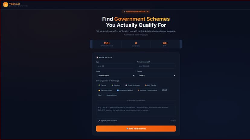 Yojana AI — Multilingual Government Scheme Finder