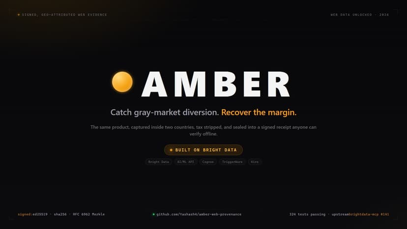 Amber: Catch Gray-Market Diversion
