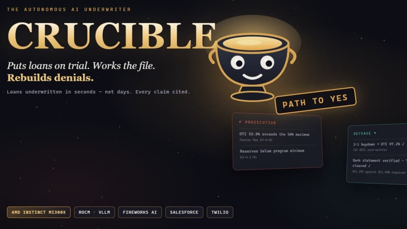 Crucible — the autonomous AI underwriter