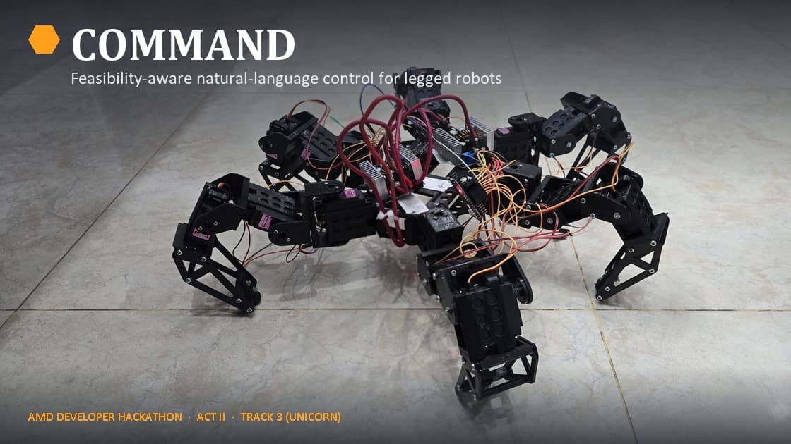 Command - NL Control Layer for Legged Robots