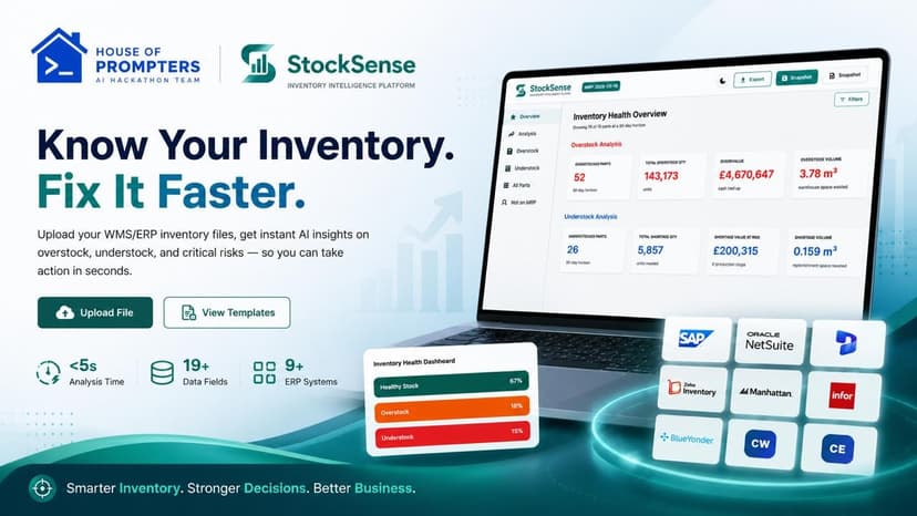 StockSense | Manufacturing Inventory Intelligence