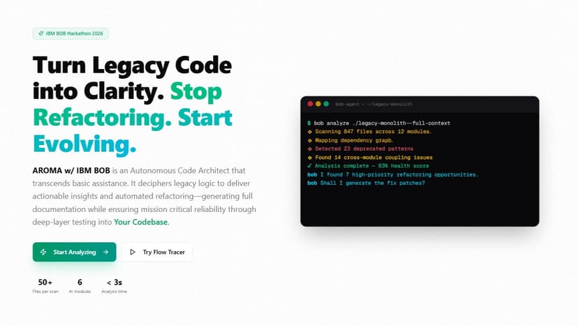 Aroma AI-powered by IBM BOB Object Model Analyzer