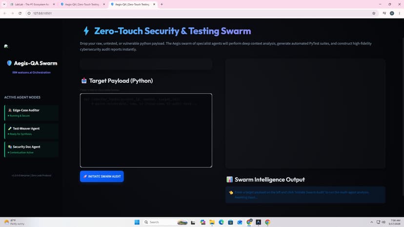Aegis-QA: Zero-Touch Security & Testing Swarm