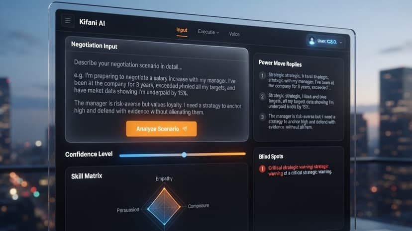Kifani AI: Negotiation Dashboard