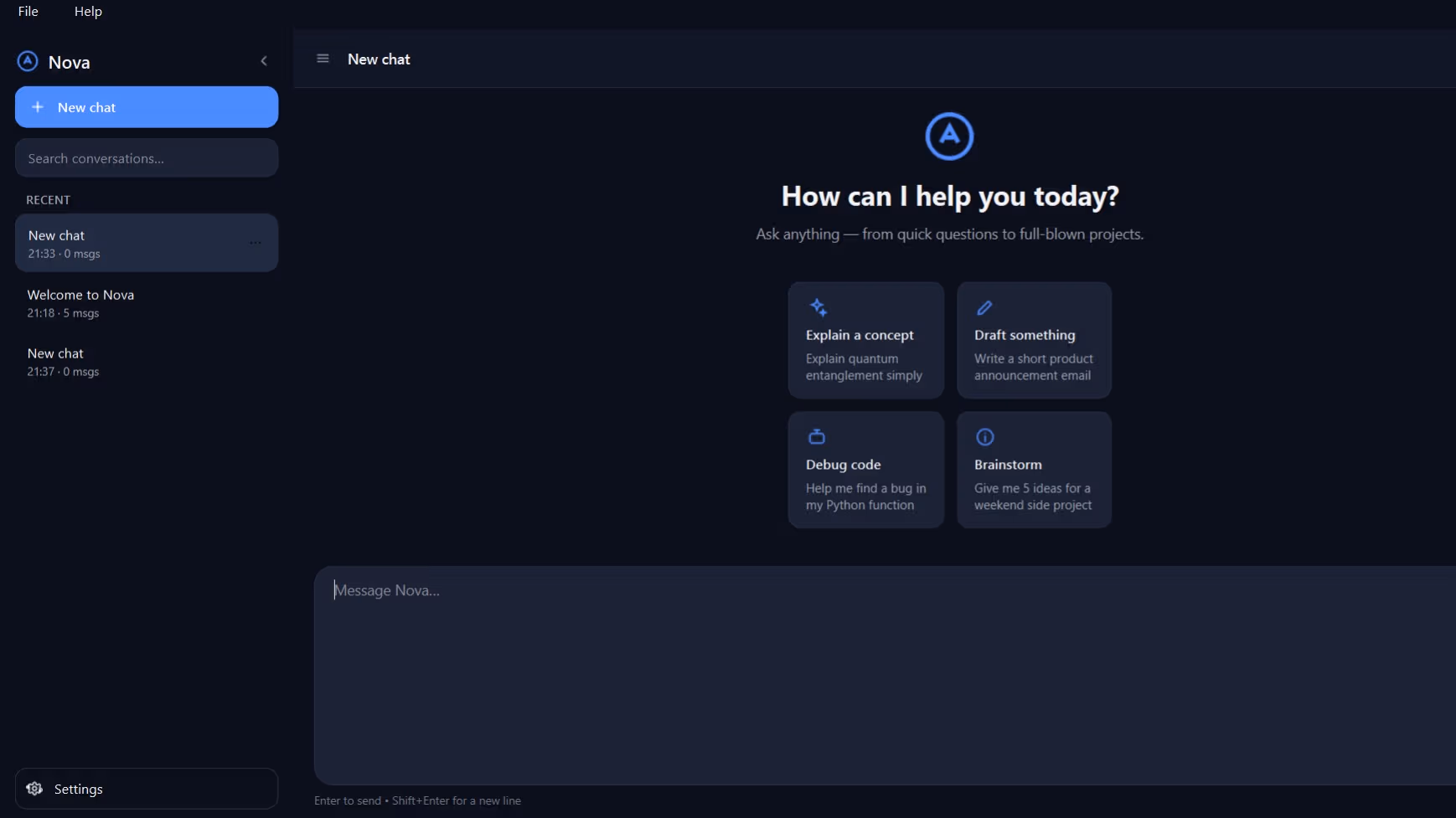 NovaAI : General Purpose AI Assistant