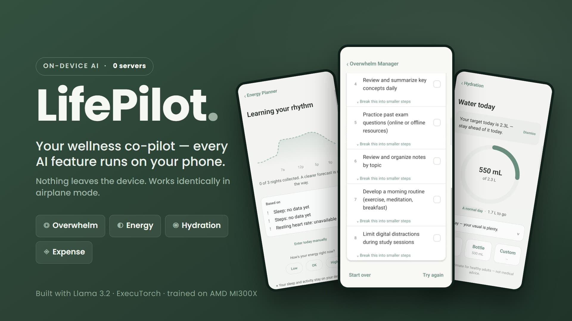 LifePilot — On-Device Wellness Co-Pilot