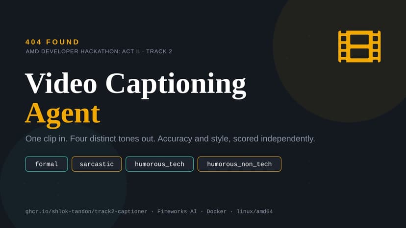 Draft-1 Video captioning: 404 Found