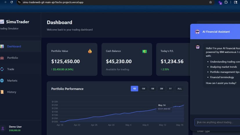 SimuTrader - AI Stock Trading Simulator