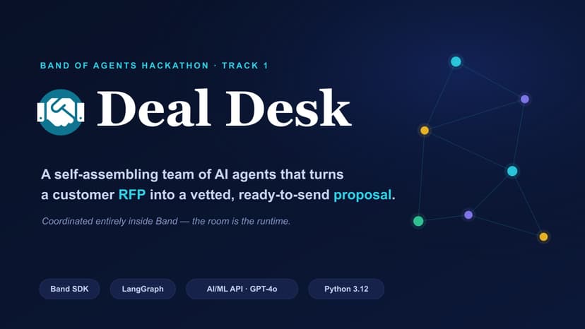 Deal Desk: Self-Assembling AI Proposal Teams