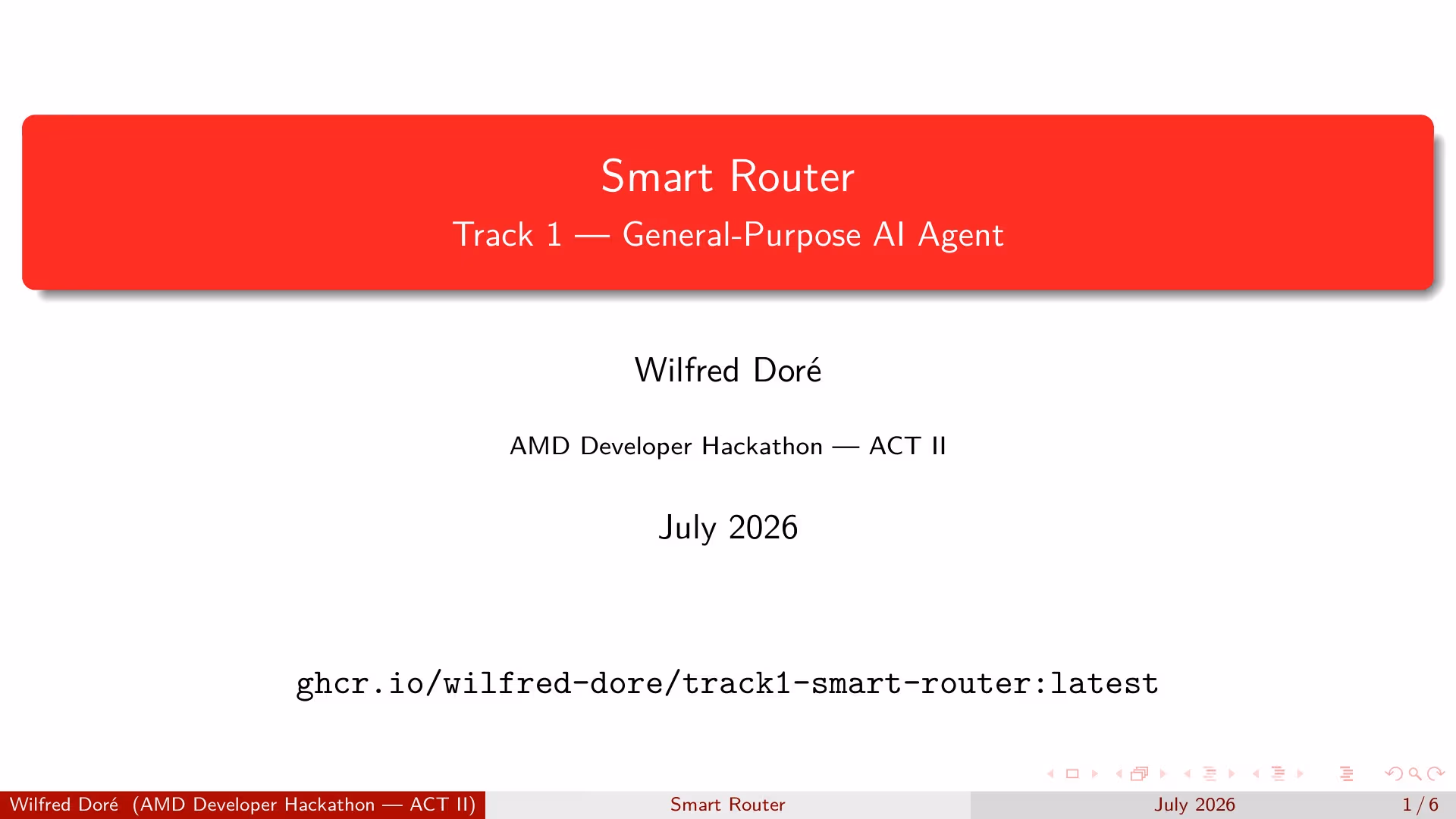 Track 1 - Smart Router v23 latest submission