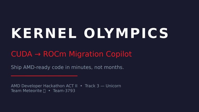 Kernel Olympics โ CUDAโROCm Migration Copilot