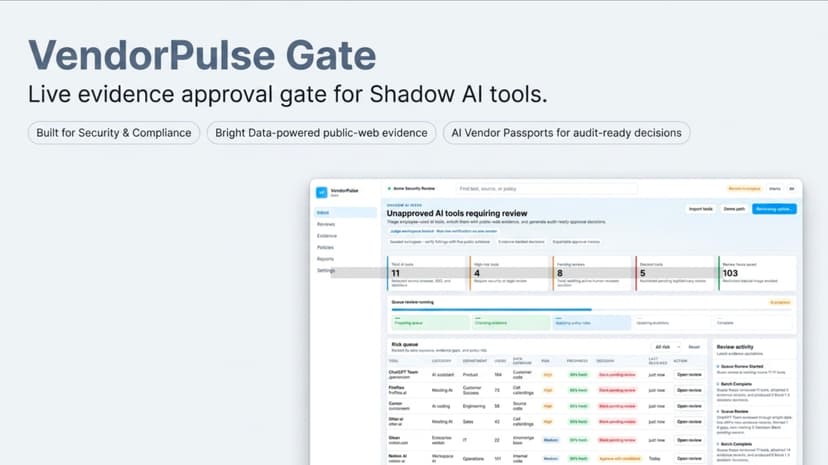 VendorPulse live approval gate for Shadow AI tools