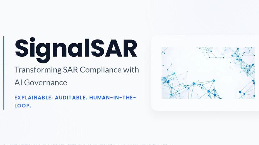 SignalSAR AI-Powered Trans Monitoring SAR Copilot