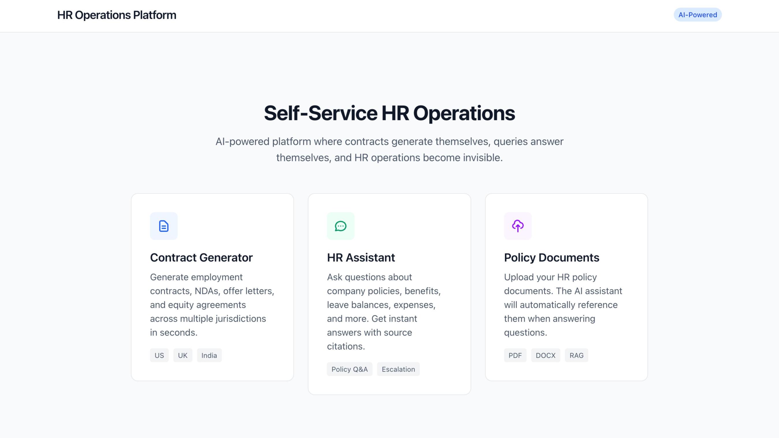 AI HR Assistant and Contract Generator