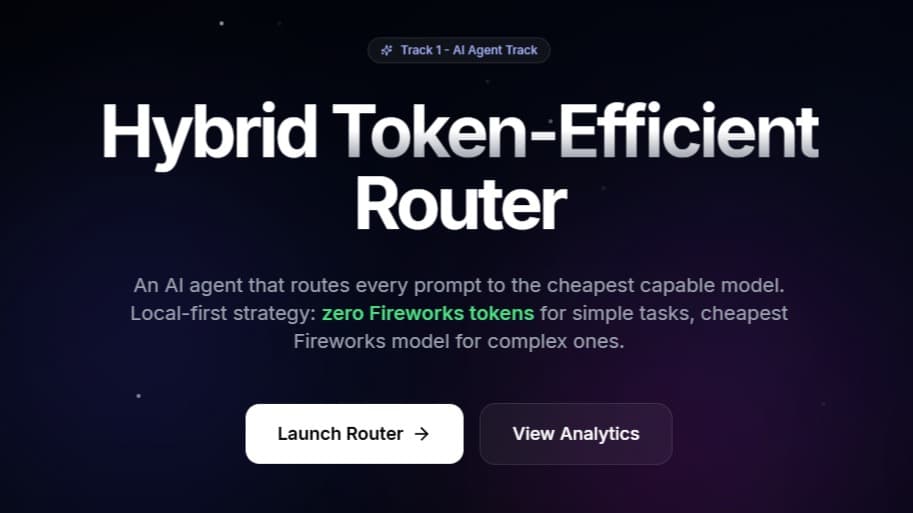 Hybrid Token-Efficient Router