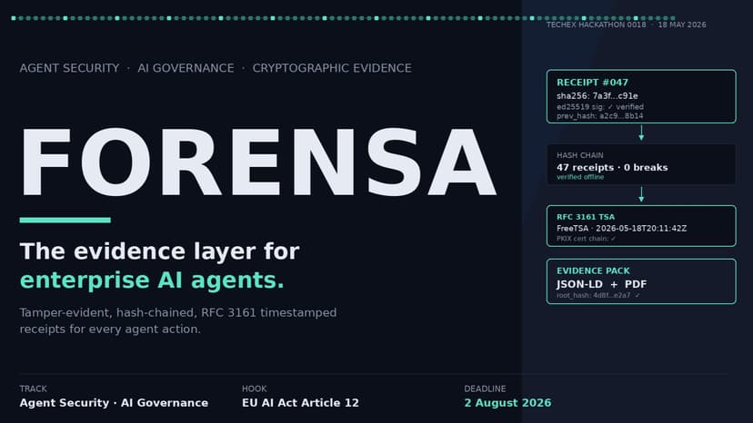Forensa — Evidence Layer for AI Agents