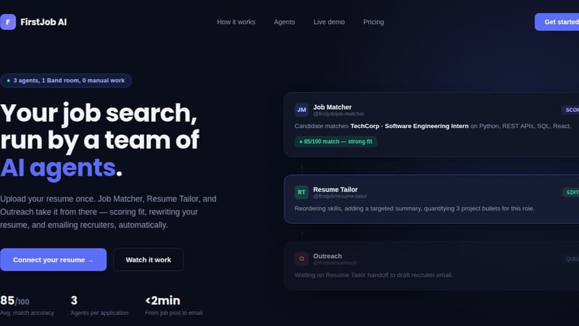 FirstJob AI: Multi-Agent Job Application Pipeline